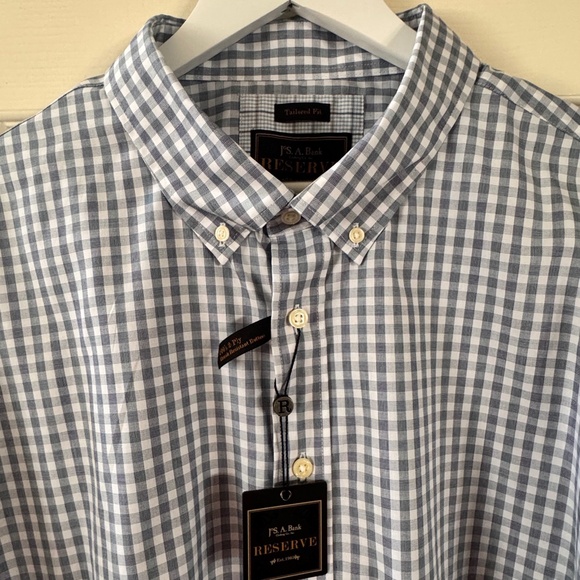 JOS.A.Bank Reserve Traditional Fit  Dress Shirt 3X Checkered  100% Cotton - Picture 3 of 6